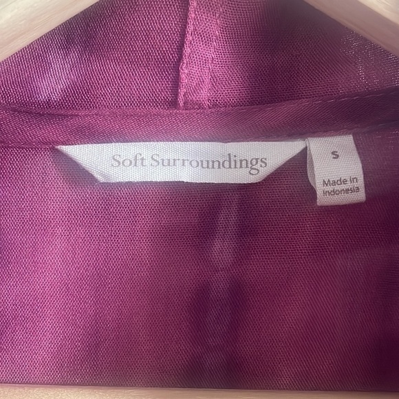 Soft Surroundings Pink Tie Dye Bali Cardigan Top Size Small - Picture 3 of 7